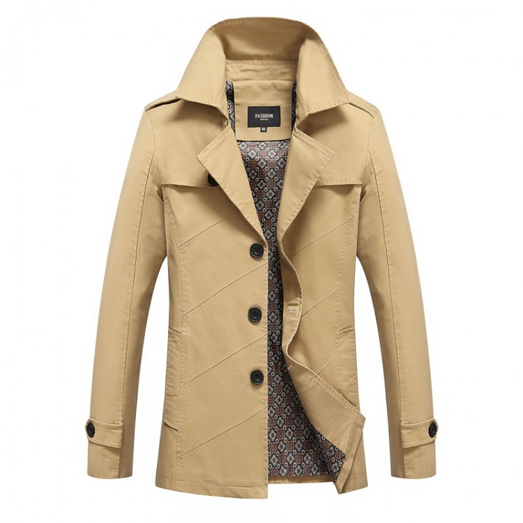 Lapel trench coat